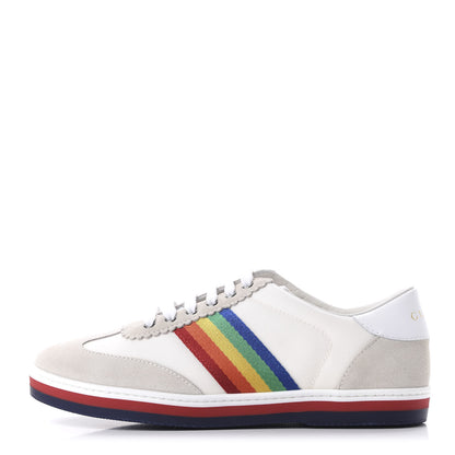 Gucci Suede Rainbow Womens G74 Sneakers 35 White 1 of 9