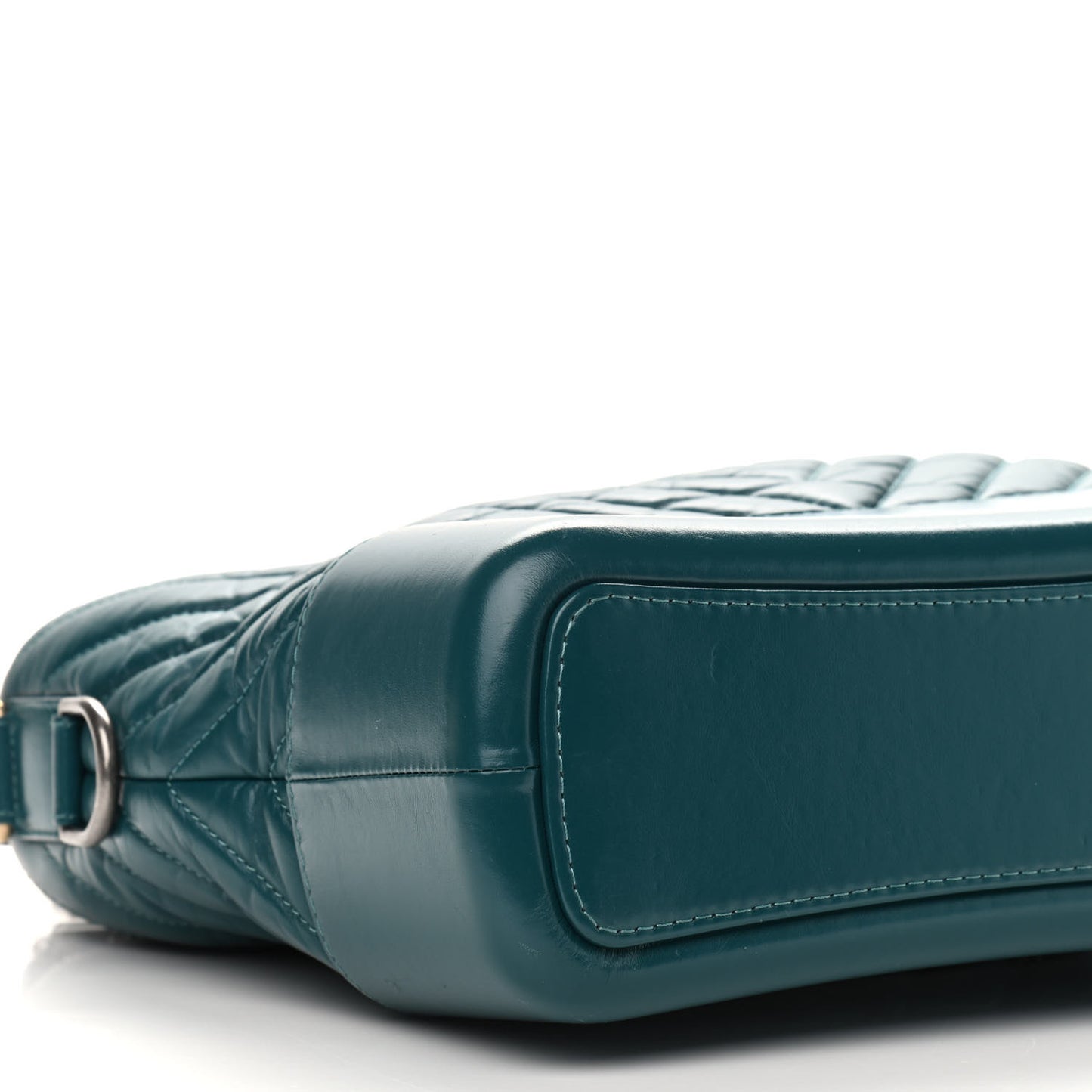 Aged Calfskin Chevron Quilted Medium Gabrielle Hobo Green