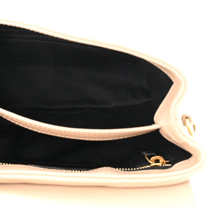 Saint Laurent Calfskin Y Quilted Monogram Toy Loulou Crossbody Bag Dark Beige 5 of 12