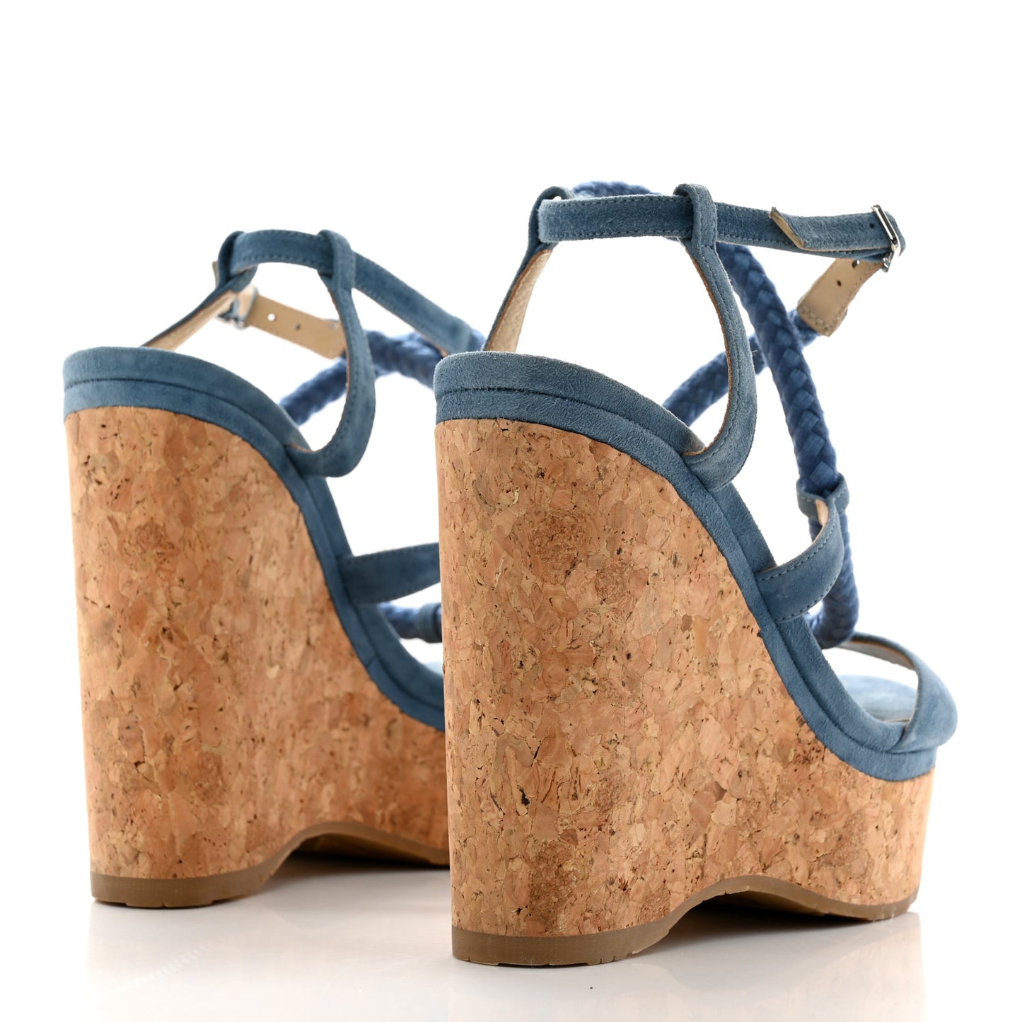 Suede Rope Wynwood 130 Wedge Sandals 37 Butterfly Blue