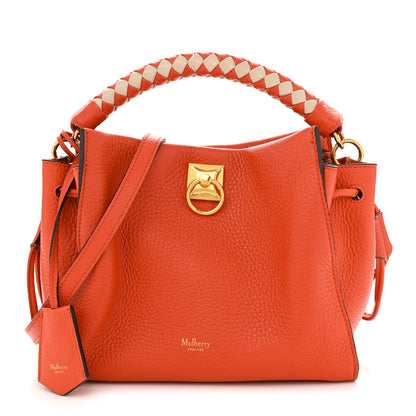 Mulberry Heavy Grain Small Iris Tote Coral Orange 1 of 12