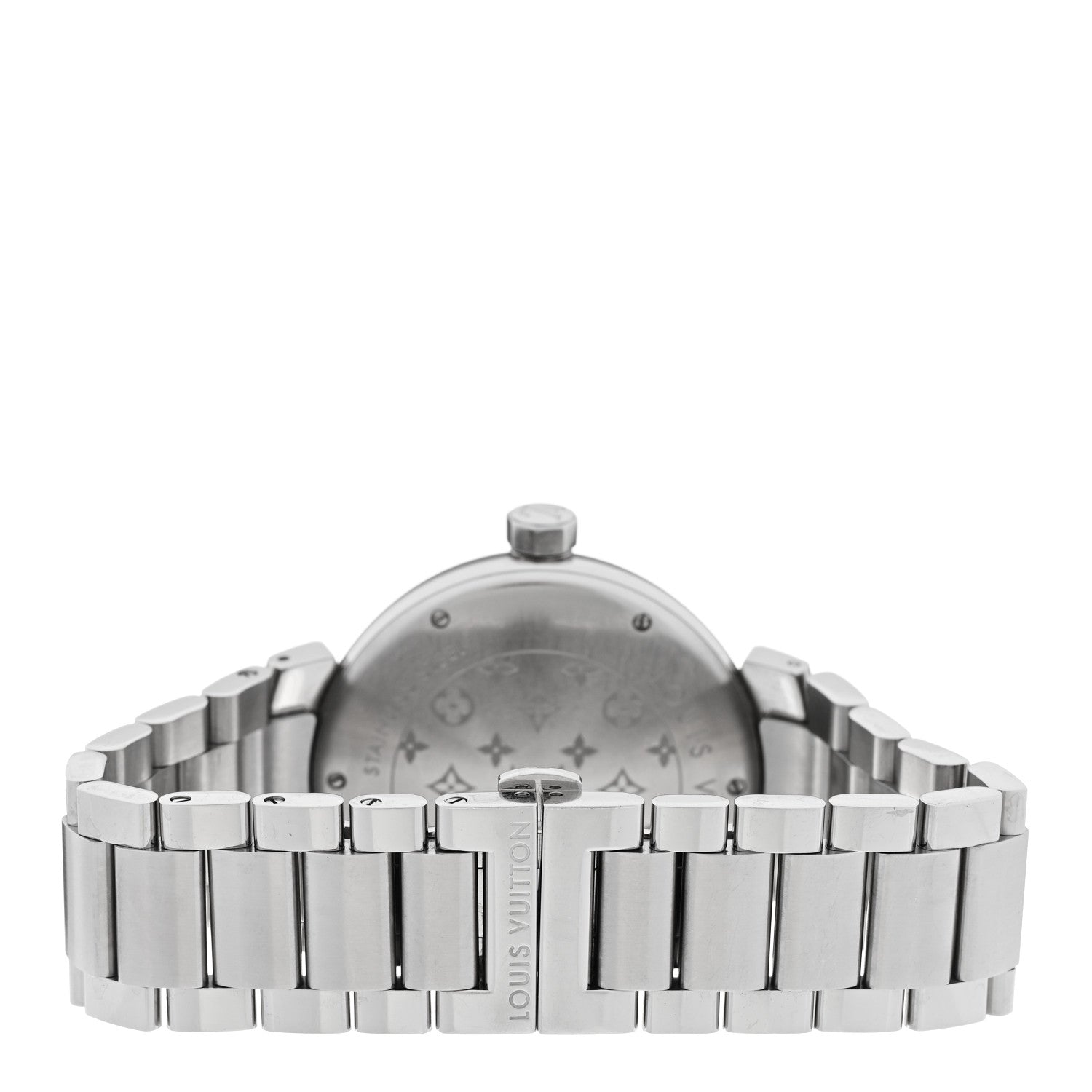 Louis Vuitton Stainless Steel 39mm Tambour Quartz Watch Brown 3 of 4