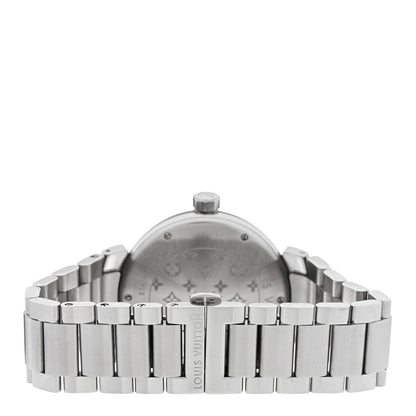 Louis Vuitton Stainless Steel 39mm Tambour Quartz Watch Brown 3 of 4