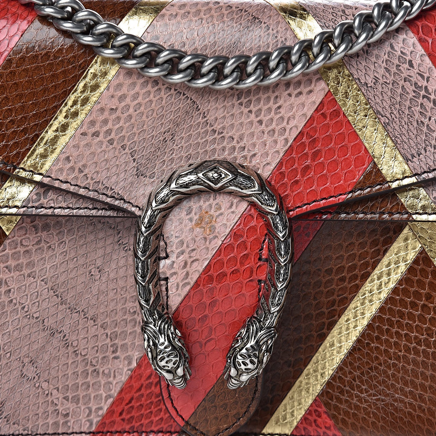 Ayers Snakeskin Chevron Small Dionysus Shoulder Bag Pink