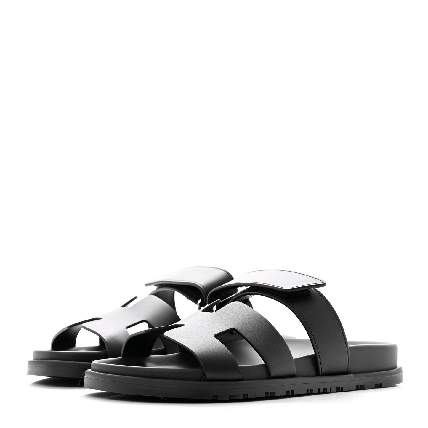 Calfskin Womens Chypre Sandals 37.5 Black