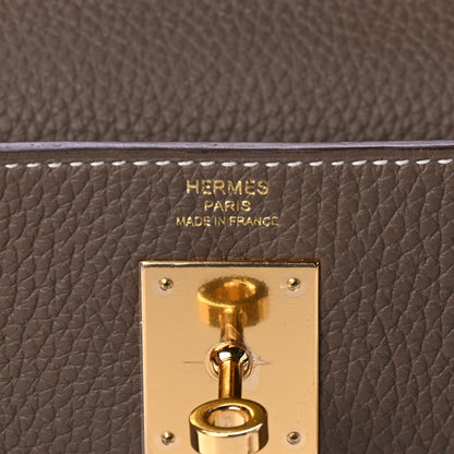 Hermes Togo Kelly Retourne 28 Etoupe 5 of 10