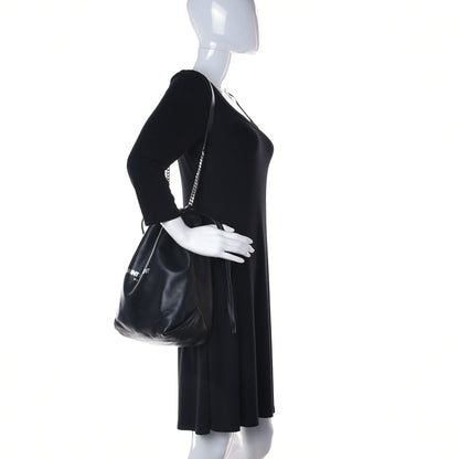 Saint Laurent Lambskin Teddy Drawstring Bag Black 2 of 11