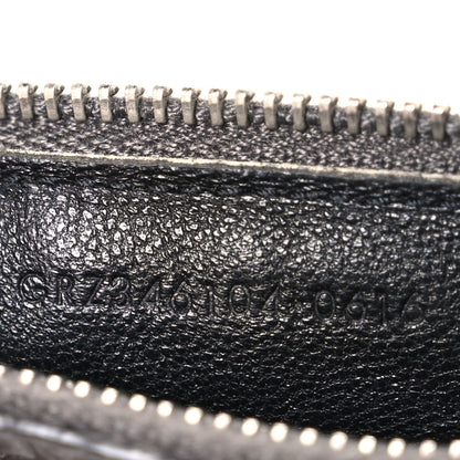 Saint Laurent Calfskin Crocodile Embossed 5 Fragments Zip Pouch Card Holder Coal 7 of 9