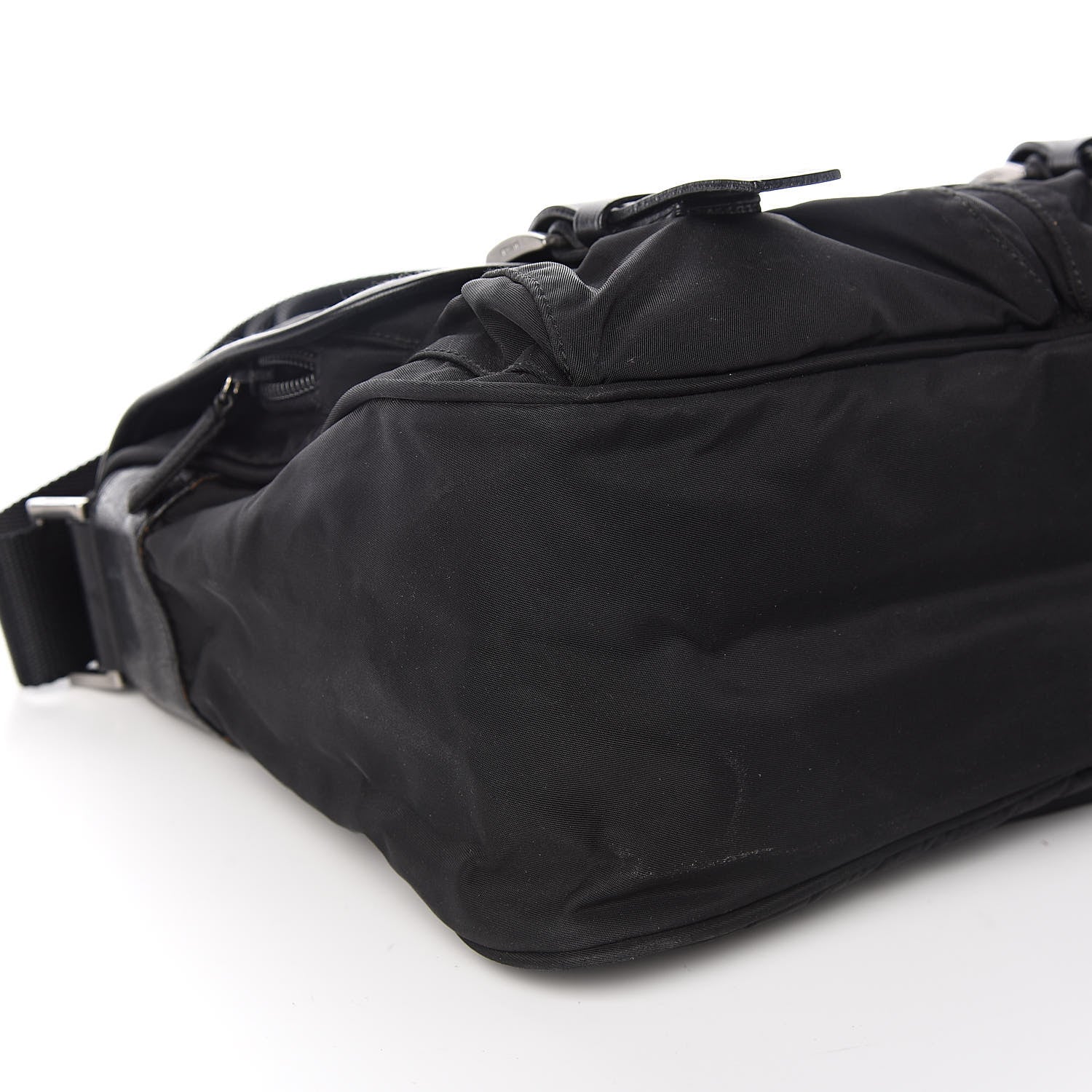 Prada Nylon Vela Messenger Bag Black 8 of 12