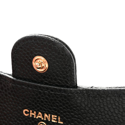Chanel Caviar Quilted Flap Card Holder Wallet Black 9 of 10