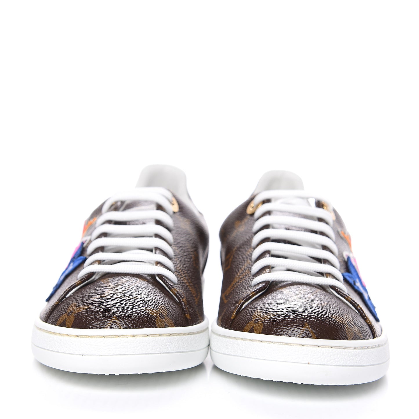 Calfskin Monogram LV Black Heart Sneakers 37 Cacao