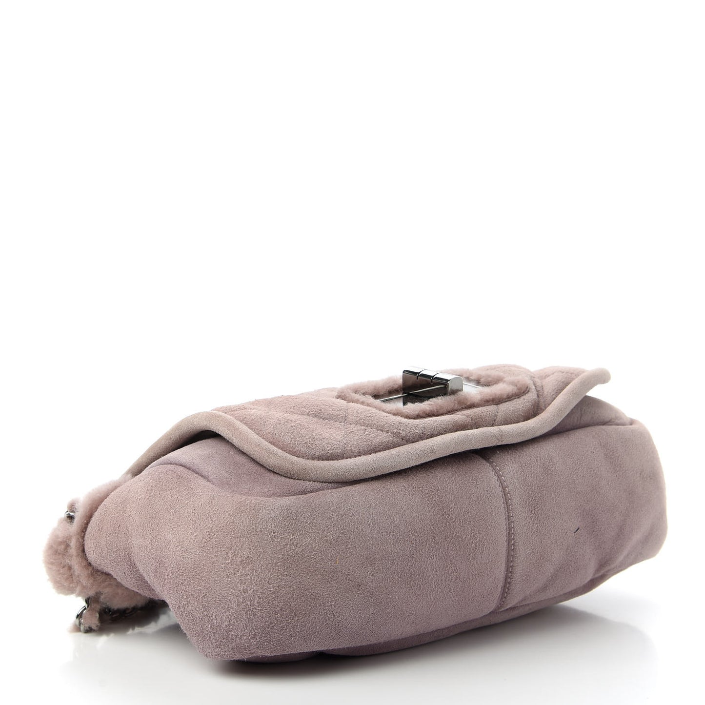 Shearling Quilted Mademoiselle Flap Pink