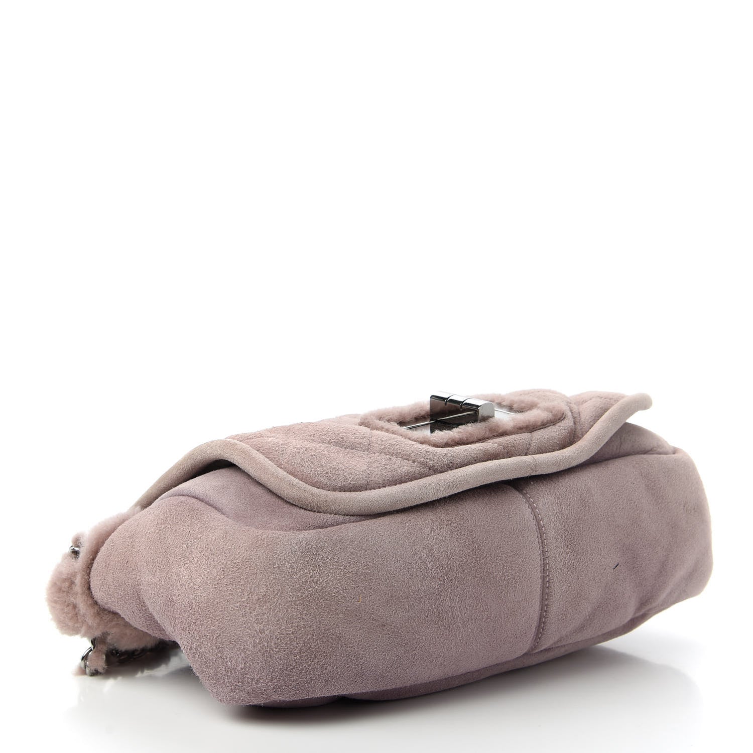 Chanel Shearling Quilted Mademoiselle Flap Pink 4 of 10