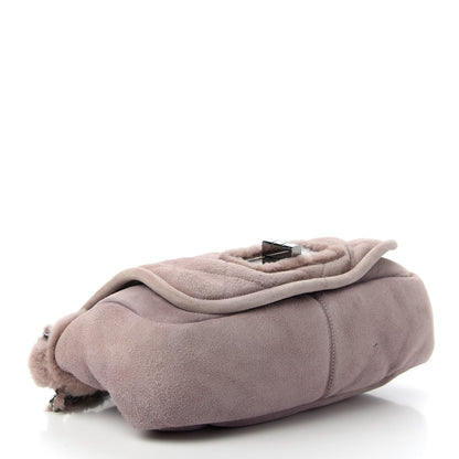 Chanel Shearling Quilted Mademoiselle Flap Pink 4 of 10