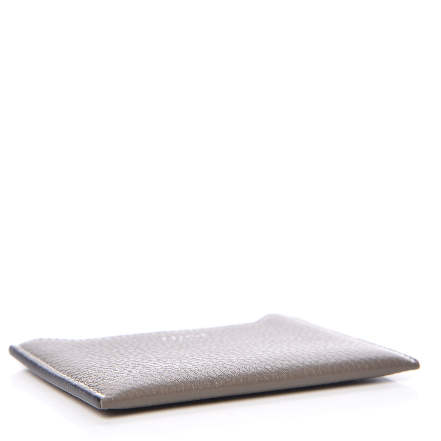 Drummed Calfskin Bi-Color Card Holder Souris