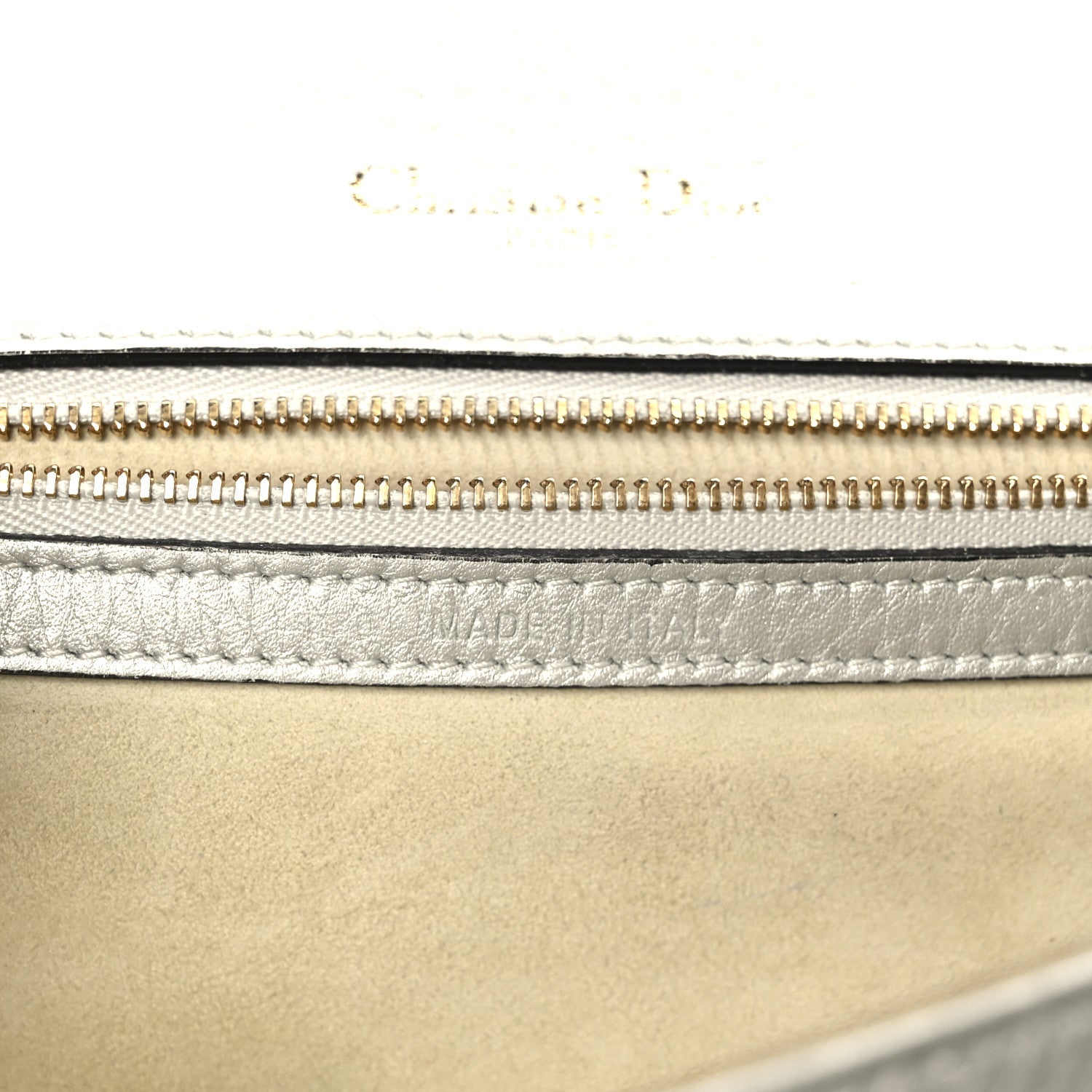 Christian Dior Metallic Grained Calfskin Medium Diorama Flap Bag Silver 7 of 10