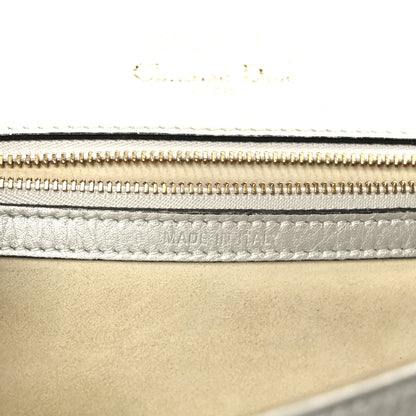 Christian Dior Metallic Grained Calfskin Medium Diorama Flap Bag Silver 7 of 10