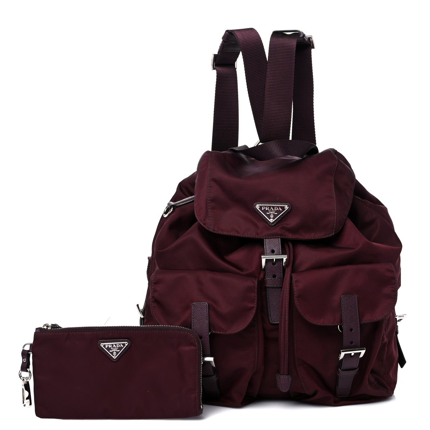 Tessuto Nylon Vela Medium Backpack Bordeaux