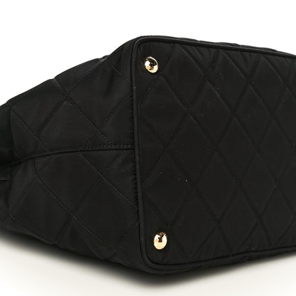 Prada Tessuto Nylon Quilted Shopping Tote Black 7 of 9