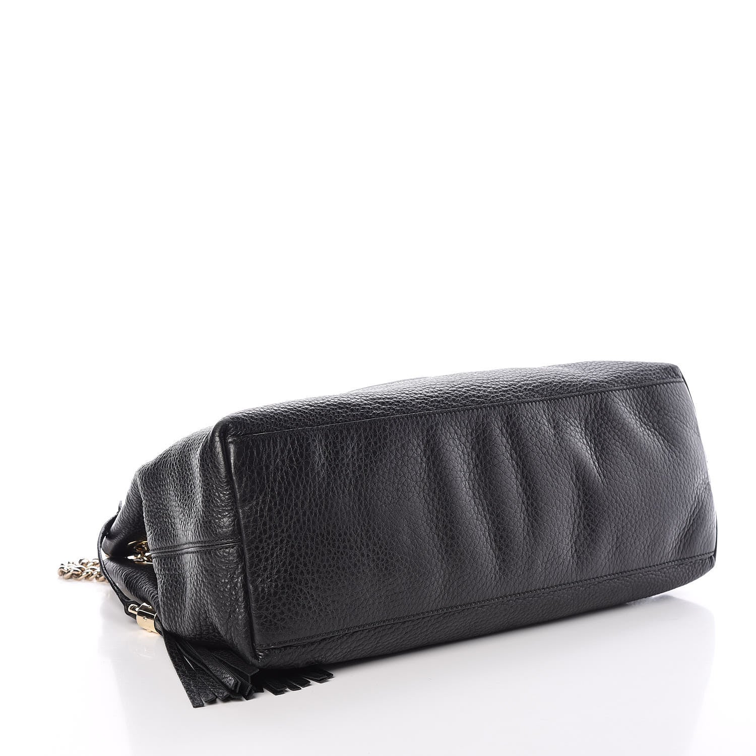 Gucci Pebbled Calfskin Medium Soho Chain Shoulder Bag Black 4 of 10
