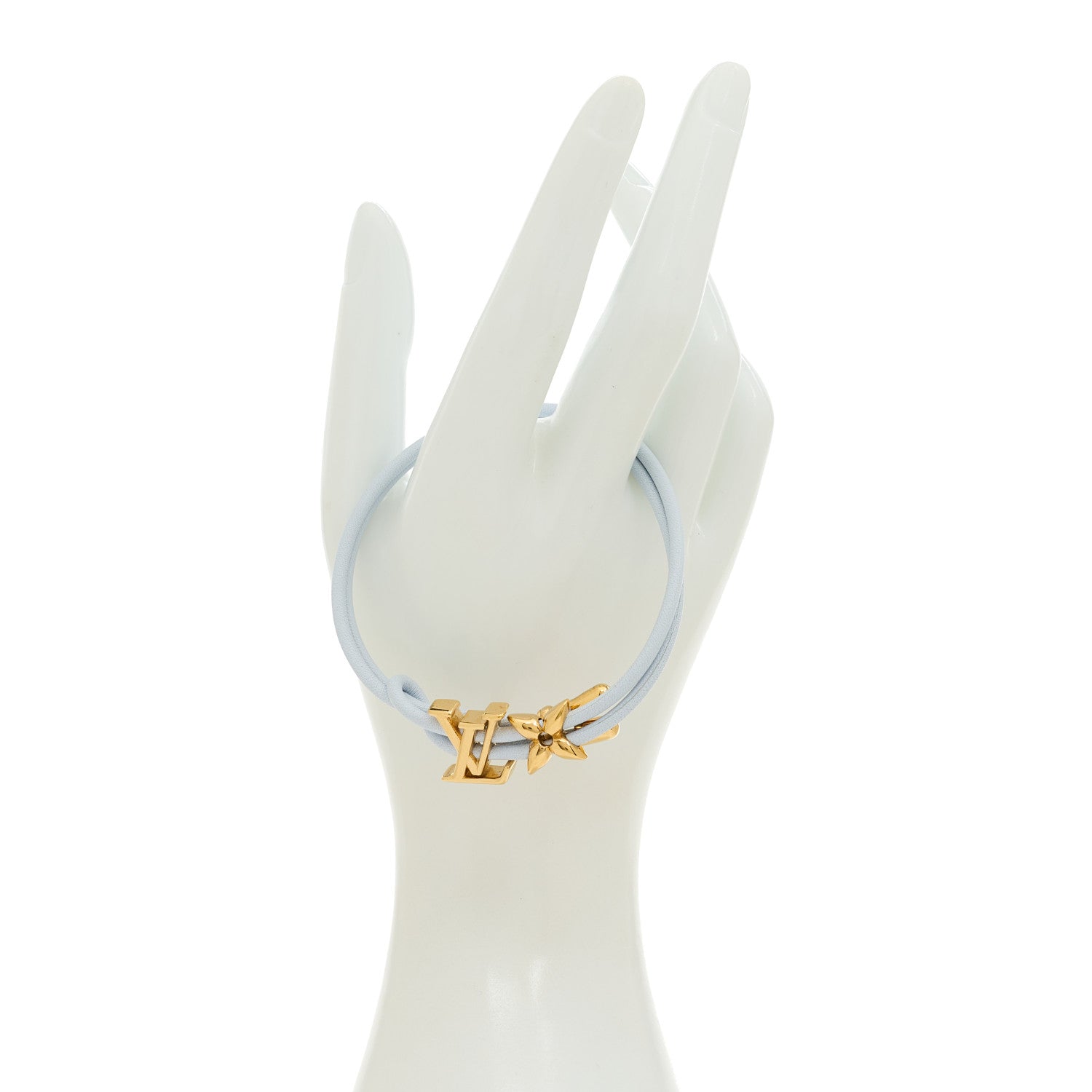 Louis Vuitton Calfskin LV Bloom Bracelet Light Blue 2 of 5