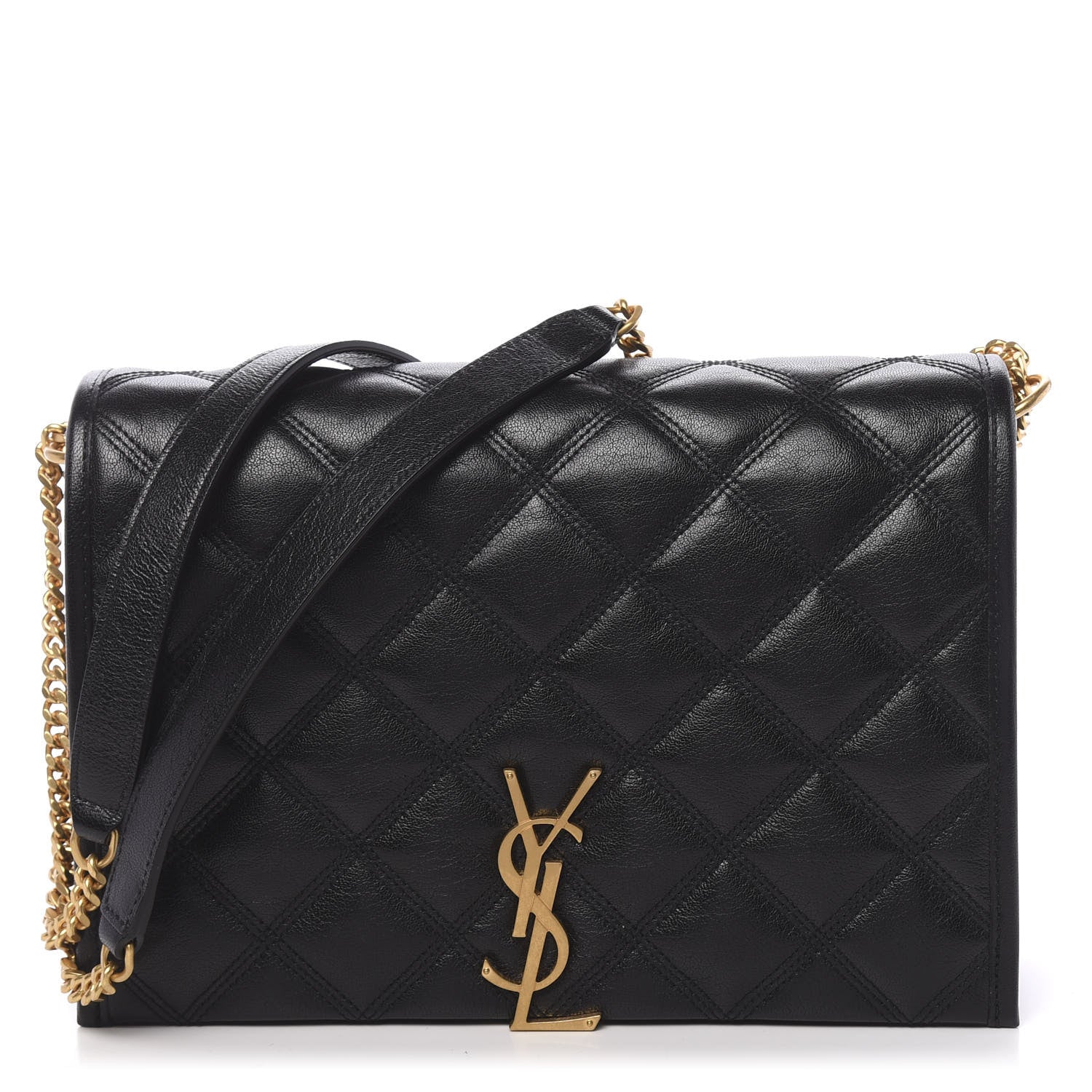 Saint Laurent Lambskin Quilted Mini Becky Chain Bag Black 1 of 9