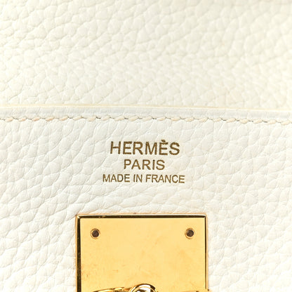 Hermes Taurillon Clemence Kelly Retourne 32 White 6 of 22