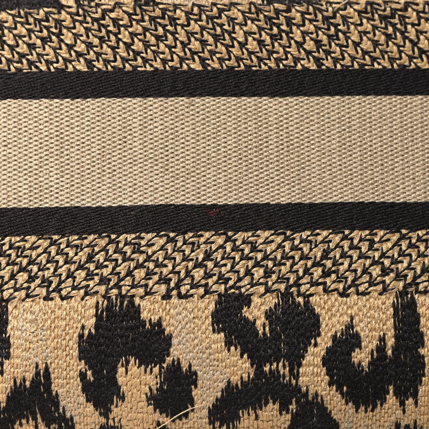Canvas Leopard Print Cosmetic Pouch Beige