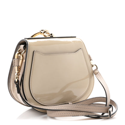 Chloe Patent Suede Small Nile Bracelet Bag Off White 3 of 10