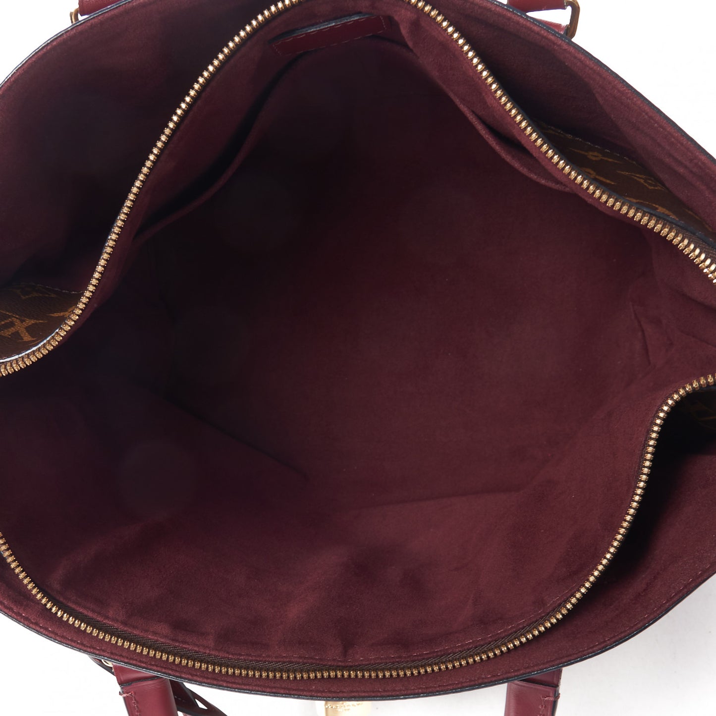 Monogram Flower Zipped Tote MM Bordeaux