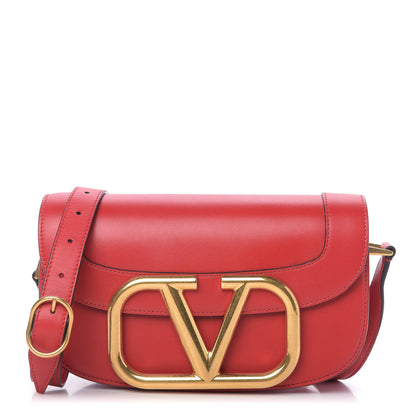 Valentino Garavani Smooth Calfskin Supervee Shoulder Bag Rouge Pur 1 of 9