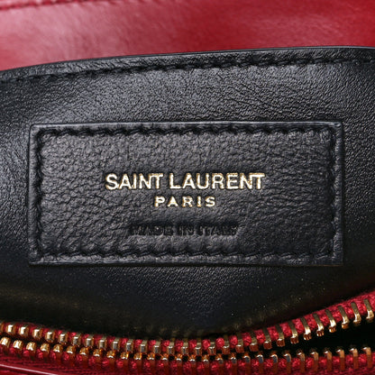 Saint Laurent Calfskin Y Quilted Monogram Small Loulou Chain Satchel Red 7 of 12