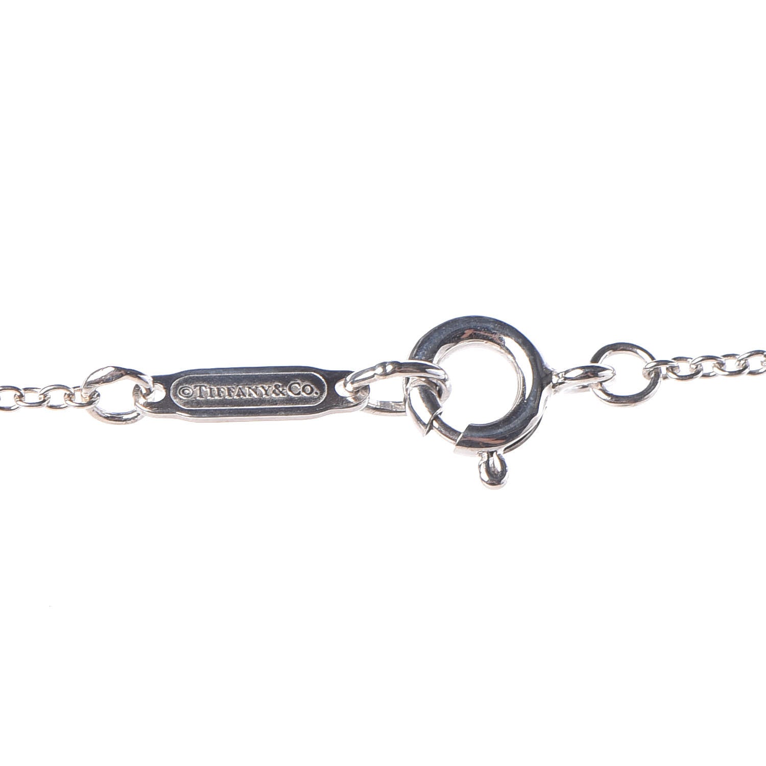 Tiffany Sterling Silver Diamond Blossom Key Pendant Necklace 6 of 6