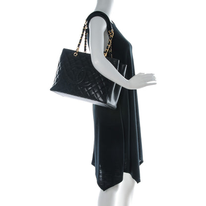 Chanel Caviar Quilted Grand Shopping Tote GST Black 2 of 7