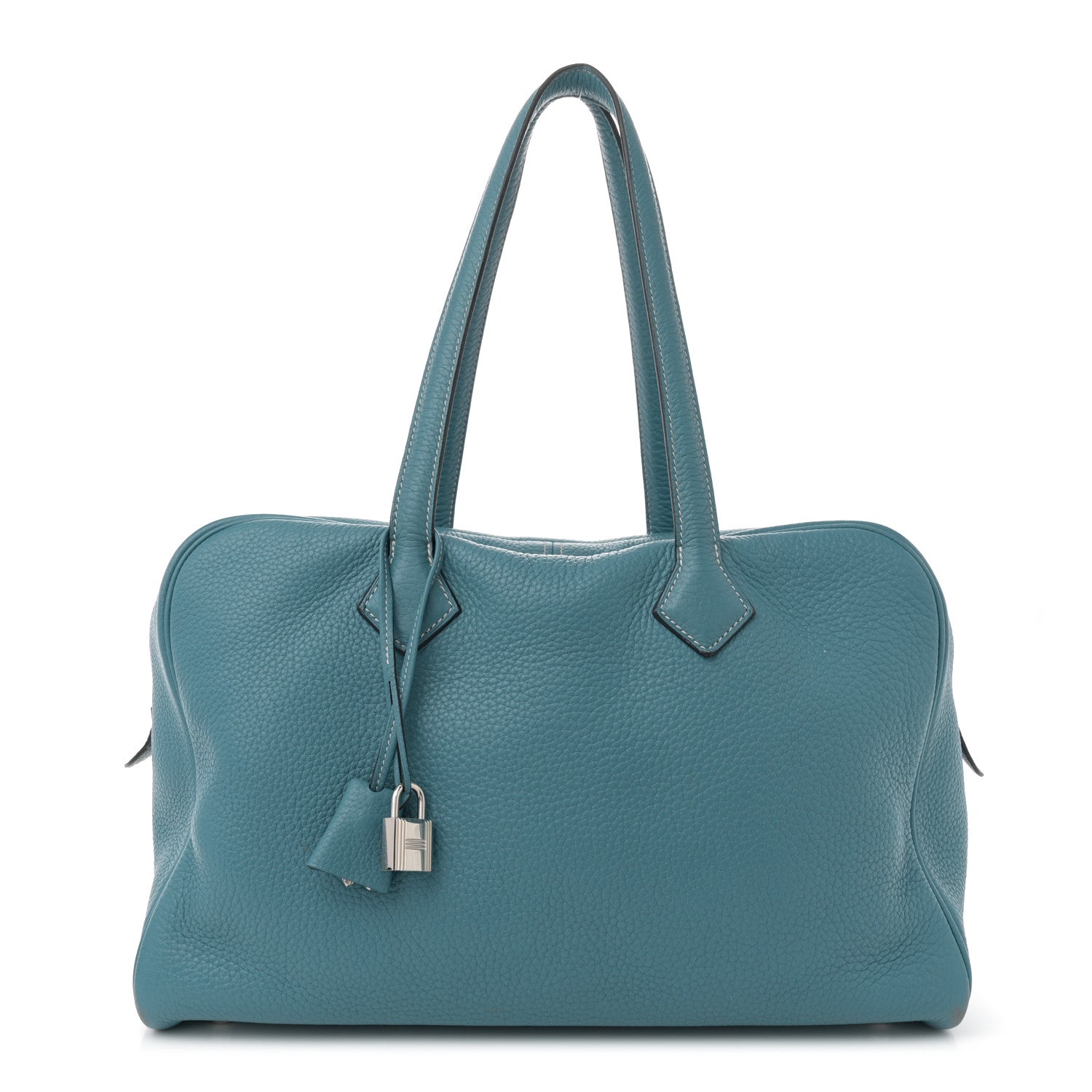 Hermes Taurillon Clemence Victoria II 35 Blue Jean 1 of 14