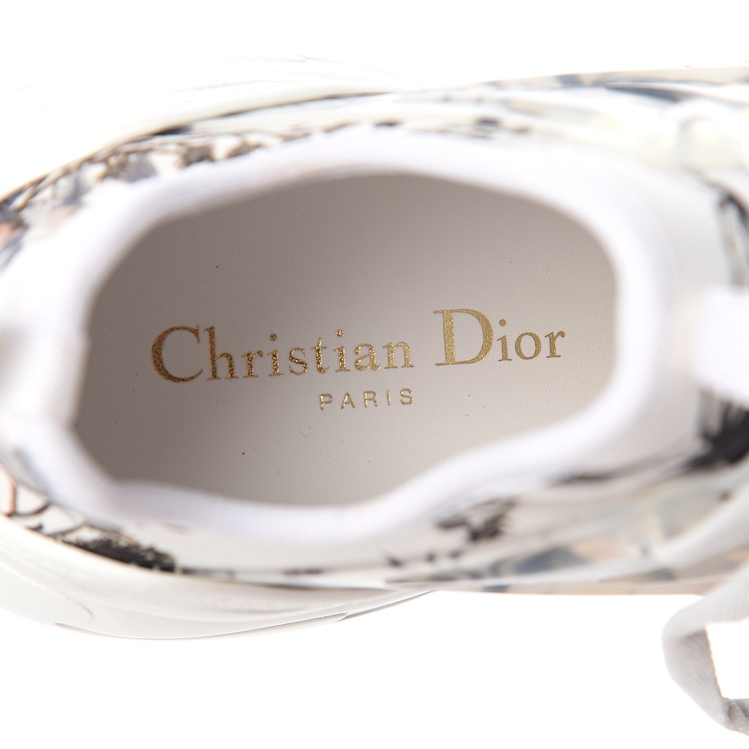 Christian Dior Neoprene Rubber Champetre Print Womens D-Connect Sneakers 39.5 White Multicolor 7 of 9