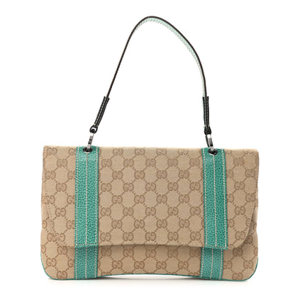 Gucci Monogram Satchel Bag Turquoise 1 of 10