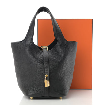 Hermes Taurillon Clemence Picotin Lock 18 PM Black 11 of 11