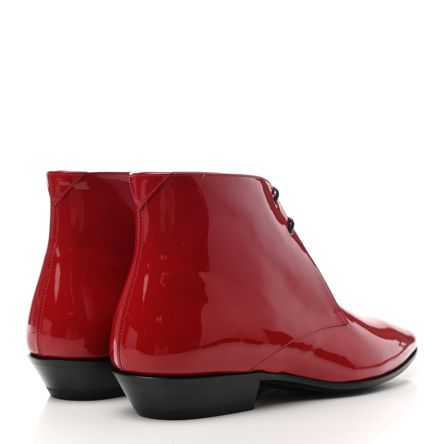 Patent Calfskin Joan Ankle Boots 38 Red