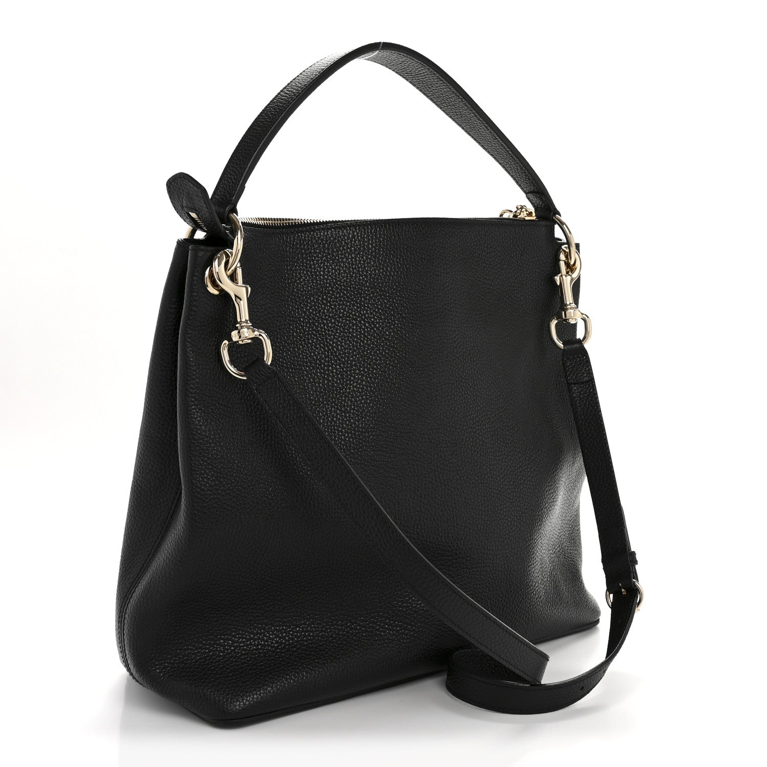 Gucci Pebbled Calfskin Large Soho Hobo Black 3 of 12