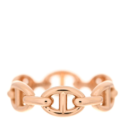 Hermes 18K Rose Gold PM Chaine d'Ancre Enchainee Ring 52 6 1 of 7