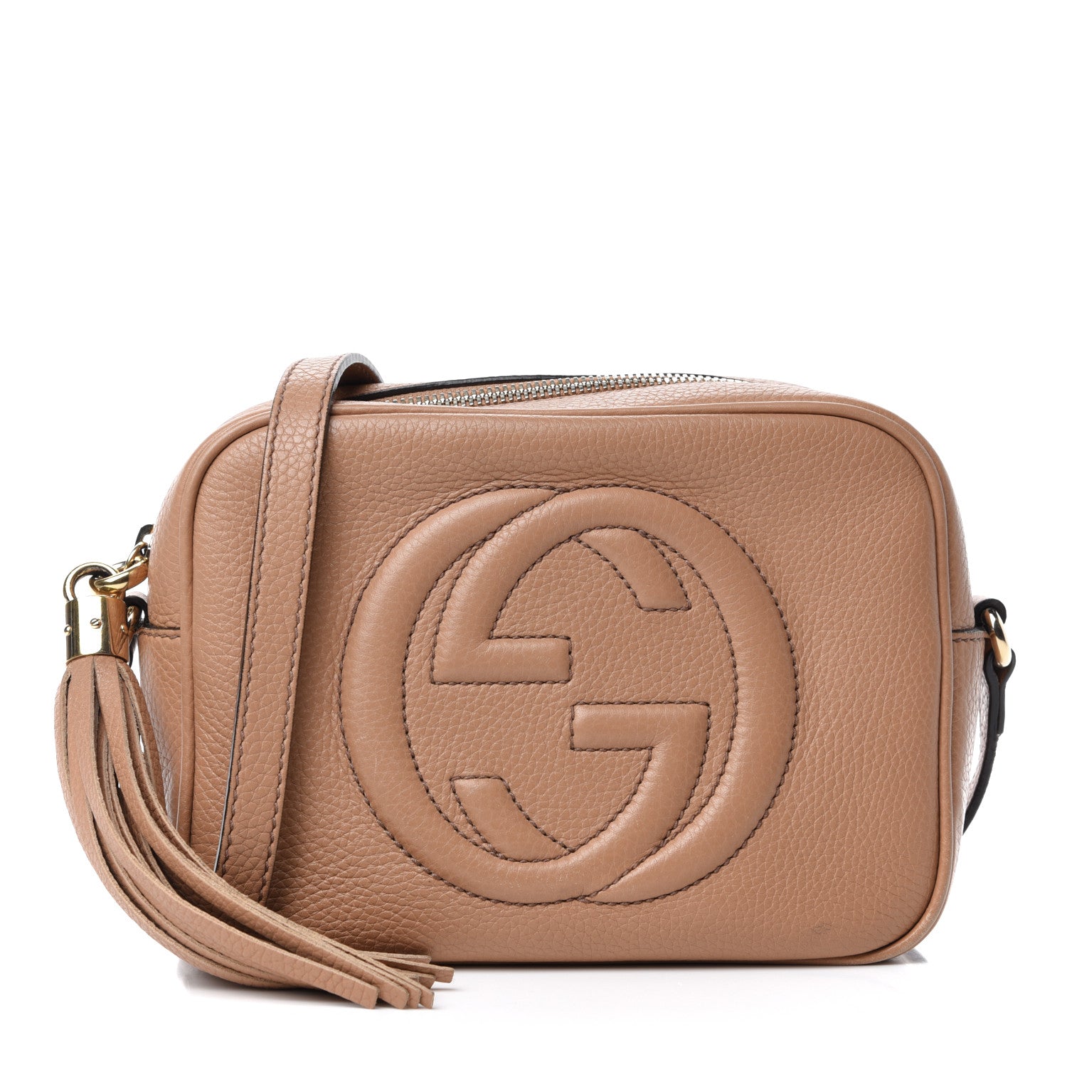 Gucci Pebbled Calfskin Small Soho Disco Bag Rose Beige 1 of 14