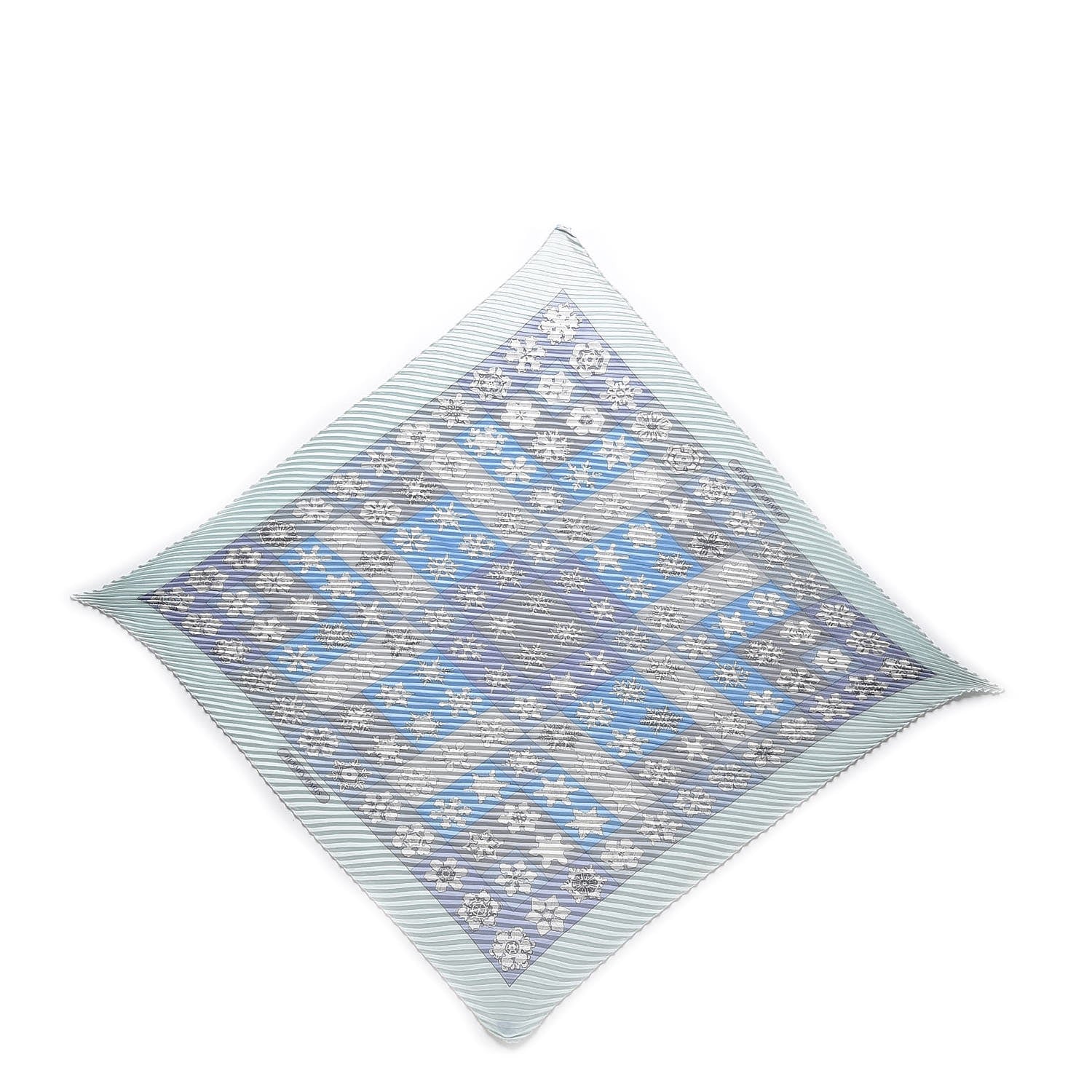 Hermes Silk Plisse Feux De L’Hiver Scarf 90 1 of 7