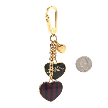 Louis Vuitton Rayures Coeur Bag Charm Key Holder Amarante 2 of 4
