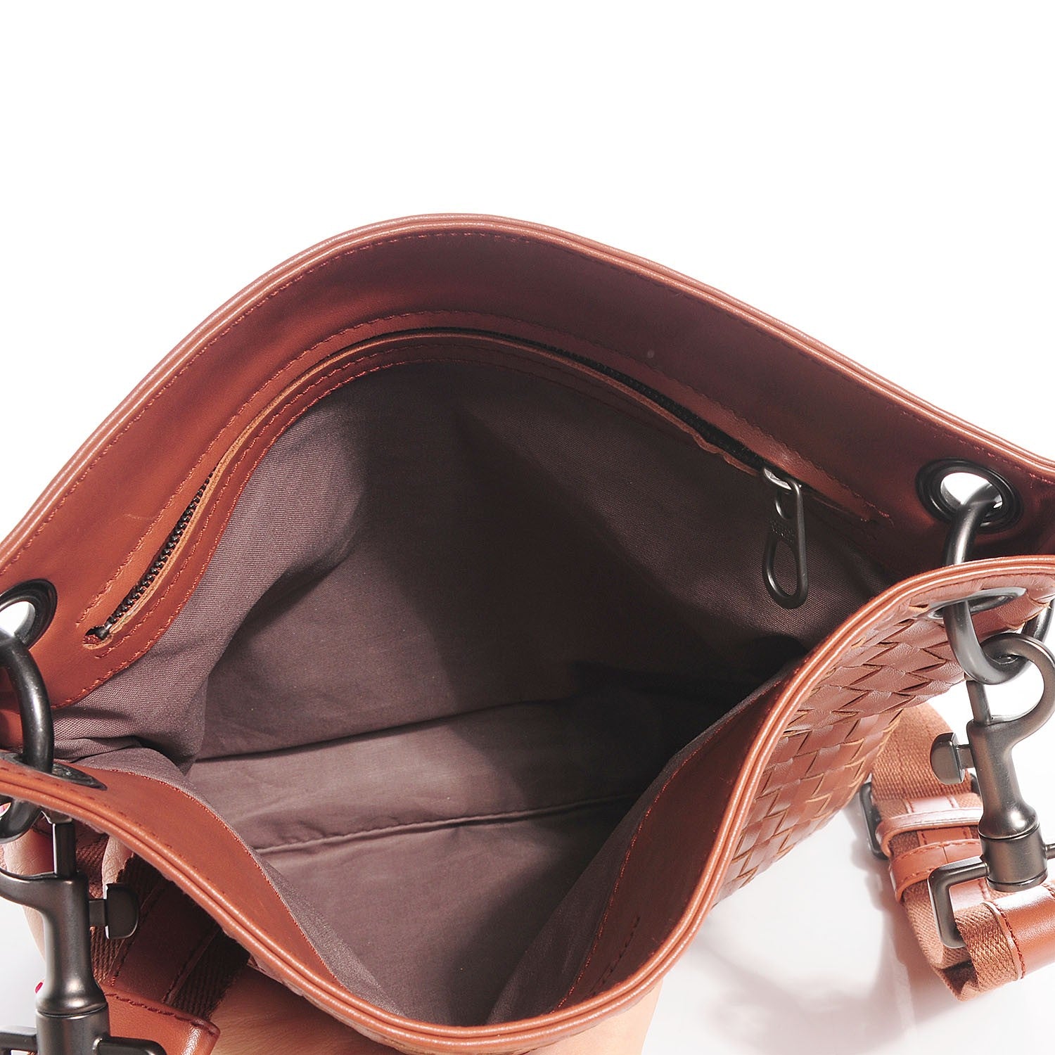 Bottega Veneta Calfskin Intrecciato Small VN Messenger Tea 8 of 8