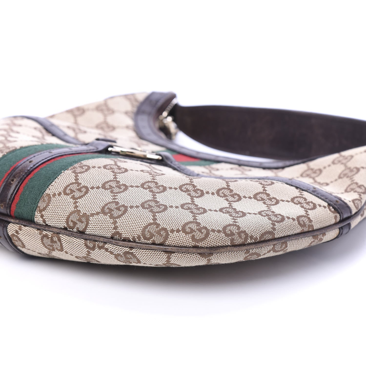 Gucci Monogram Web GG Reins Hobo Brown 7 of 10