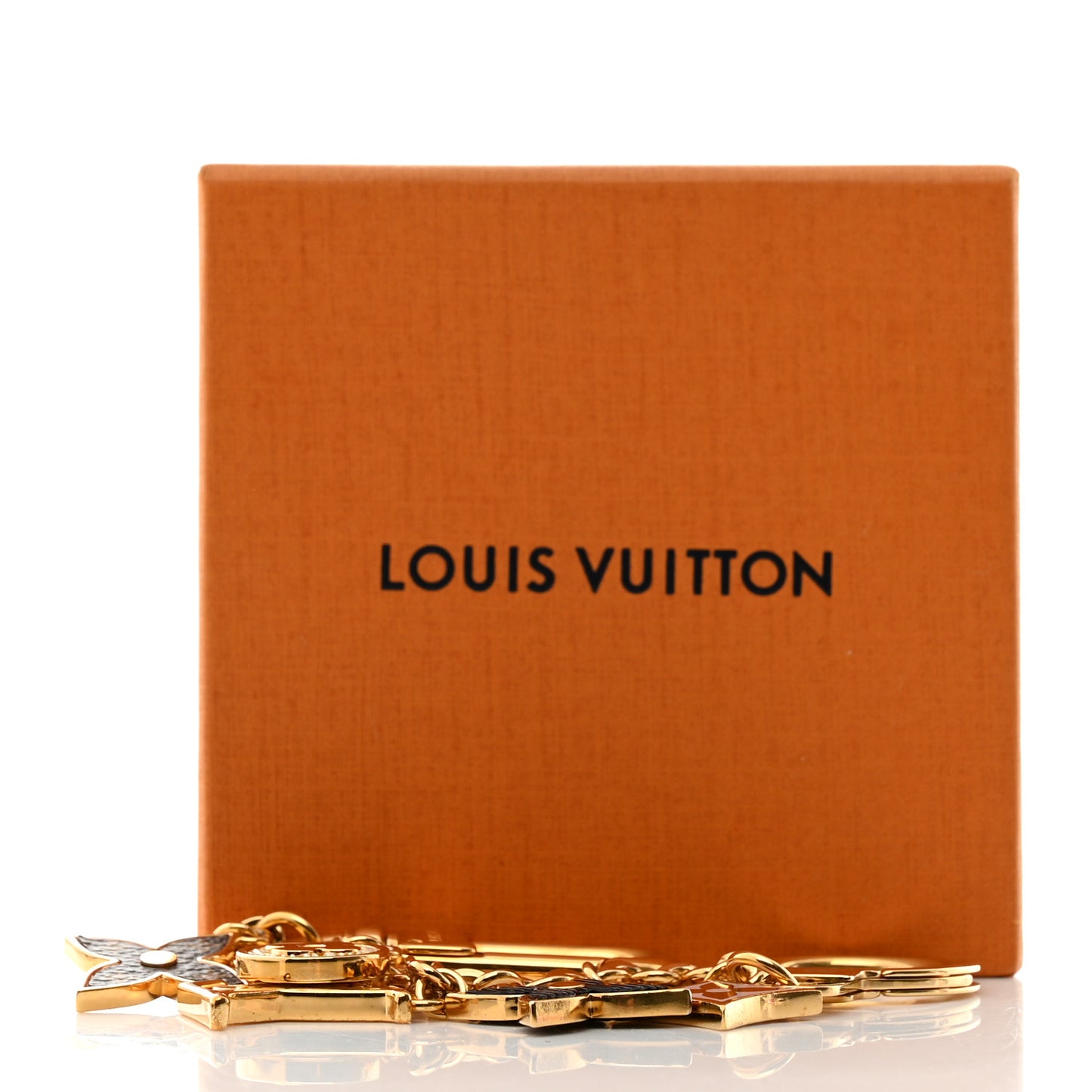 Monogram Spring Street Bag Charm Key Holder Gold