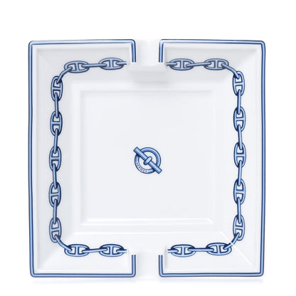 Hermes Printed Porcelain Chaine D'Ancre Ashtray 1 of 6