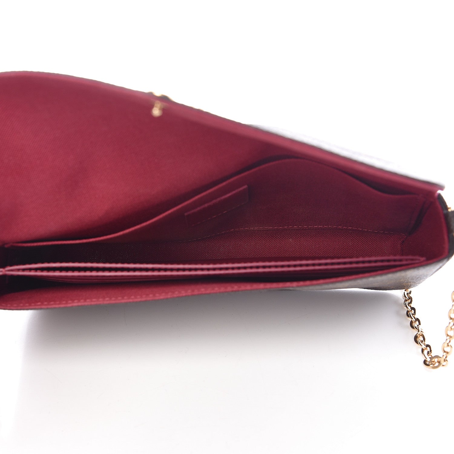 Louis Vuitton Monogram Pochette Felicie Chain Wallet Fuchsia 6 of 14