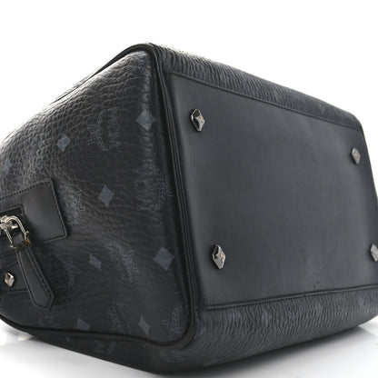 MCM Visetos Heritage Medium Boston Bag Black 8 of 9